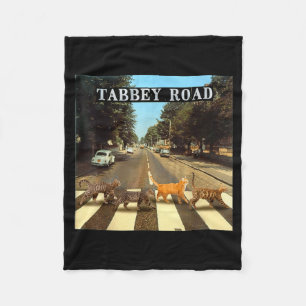 Tabby Road Coole Tabby-Katzen Überquerung Fleecedecke
