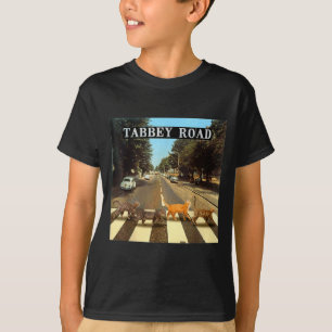 Tabby Road Coole Tabby-Katzen Überquerung T-Shirt