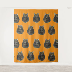 Tabby Tiger Cats Pet Orange Maureen Girard Familia Wandteppich