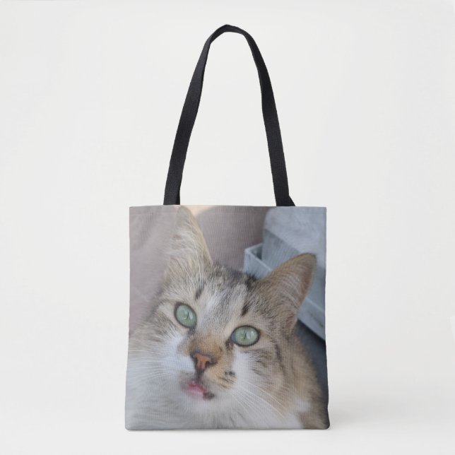 Tabby White Cat Tote Bag (Vorderseite)
