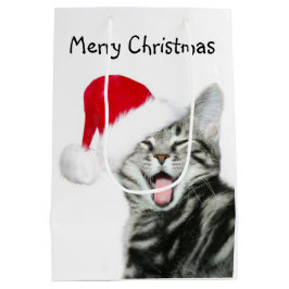 Tabbykätzchen Weihnachten Mittlere Geschenktüte