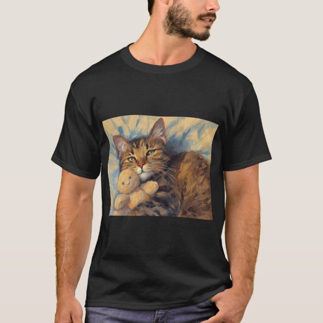 Tabbykatze und Teddy T-Shirt (Vorderseite)