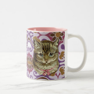 Tabbykatze Zweifarbige Tasse