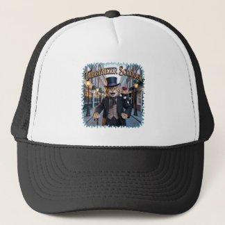 Tabbynezer Scrooge Illustration – Tabby Scrooge Truckerkappe