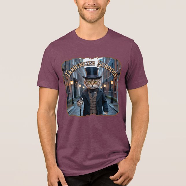 Tabbynezer Scrooge Photographic – Tabby Scrooge Tri-Blend Shirt (Vorderseite)