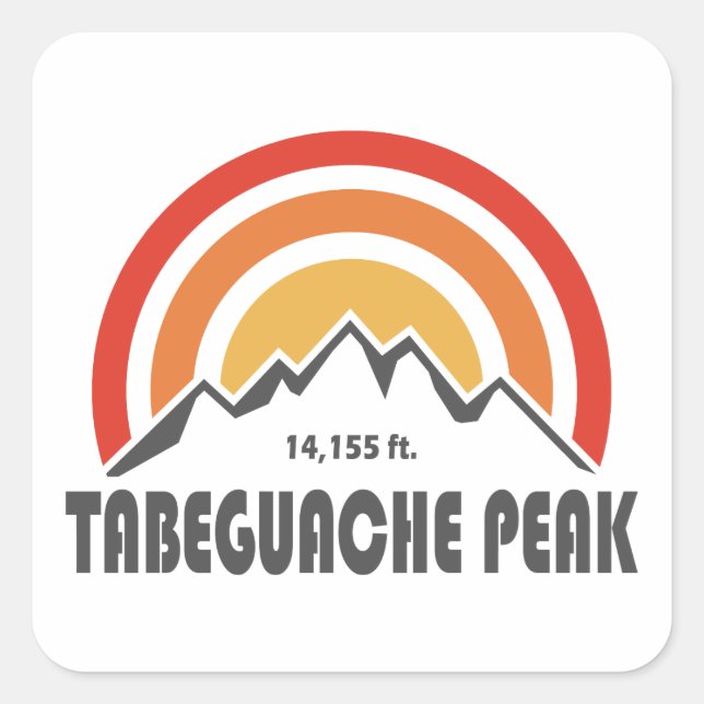 Tabeguache Peak Quadratischer Aufkleber (Vorderseite)