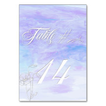 TABELKARTEN VON BLUES WATERCOLOR