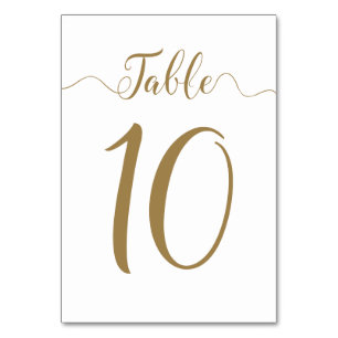 Tabelle 10 Tischnummern für Hochzeiten
