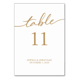 Tabelle 11 Goldkalligraphie Personalisierte Hochze Tischnummer
