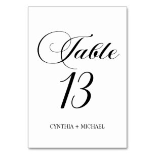 Tabelle 13 Moderne Script-Hochzeitsskripte-Tischnu Tischnummer