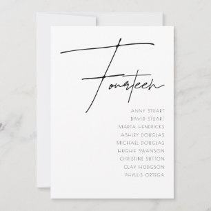 Tabelle 14 Vorlage für moderne Hochzeitsstipps-Tis