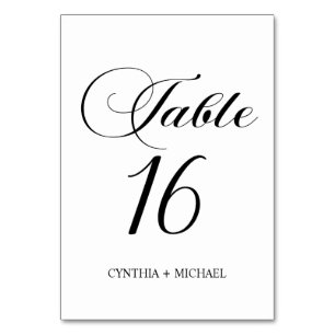 Tabelle 16 Moderne Script-Hochzeitsskripte-Tischnu Tischnummer