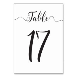 Tabelle 17 Hochzeitliche Tischnummern