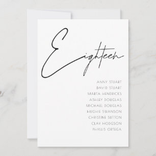 Tabelle 18 Vorlage für moderne Hochzeitsstipps-Tis