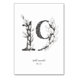 Tabelle 19 Schöne blumengezeichnete Kranzkrauthoch Tischnummer