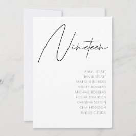 Tabelle 19 Vorlage für moderne Hochzeitsstipps-Tis