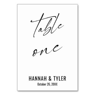 Tabelle 1 der zeitgenössischen eleganten Typografi Tischnummer