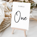 Tabelle 1 tischnummer<br><div class="desc">Einfache und schicke Tischnummer-Karten in Schwarz und Weiß machen bei Ihrer Hochzeit oder Veranstaltung ein elegantes Statement. Das Design bietet "table [number]" in einem spannenden Mix aus klassischen Serifen und handgeschriebenen Skripten. Design wiederholt sich auf beiden Seiten. Einzelne nummerierte Karten werden separat verkauft; bestellen Sie jede Tischnummer einzeln aus unserer...</div>