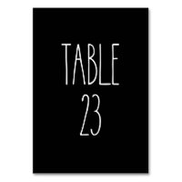 Tabelle 23 Rohes Dunn-schwarzes Tischkarten