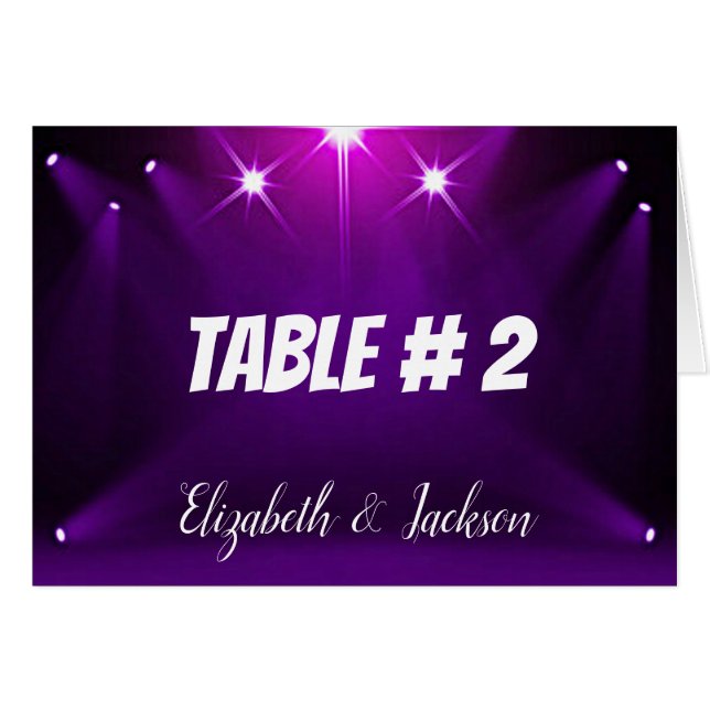 Tabelle # 2 Karten - In der Spotlight Hochzeit / P (Vorderseite (Horizontal))