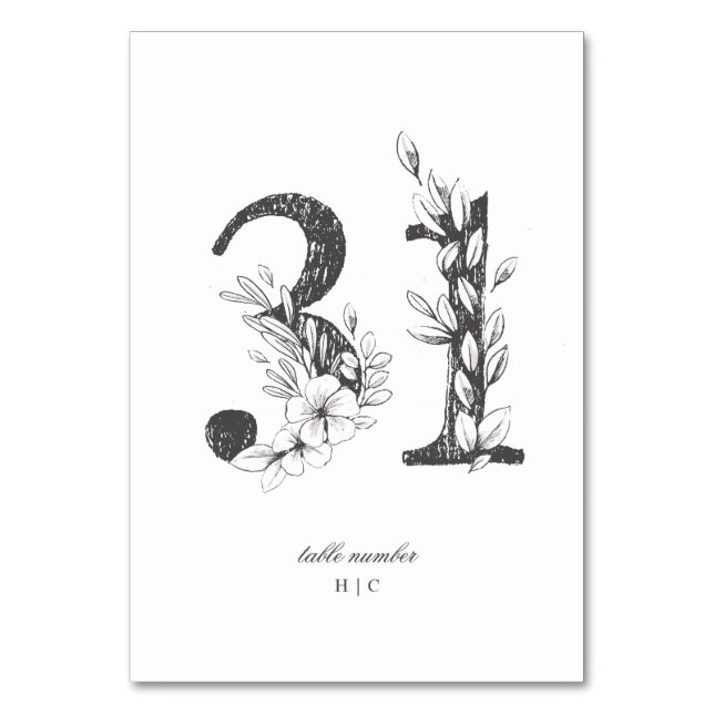 Tabelle 31 Schöne blumengezeichnete Traubenkleider Tischnummer (Vorderseite)