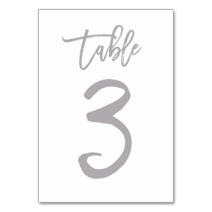 Tabelle 3 des Chic-Handmit buchstaben Tischnummer