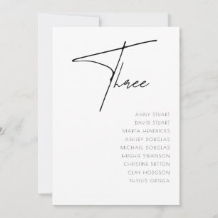 Tabelle 3 Vorlage für moderne Hochzeitsstipps-Tisc