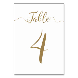 Tabelle 4 Gold-Hochzeiten-Tischnummern Tischnummer