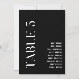 Tabelle 5 Moderne kühne Hochzeitsstiftung Einladung
