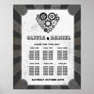 Tabelle 6 Sitzplan Hochzeit Steampunk Hochzeit Poster