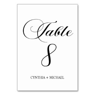 Tabelle 8 Moderne Script-Hochzeitsskripte-Tischnum Tischnummer