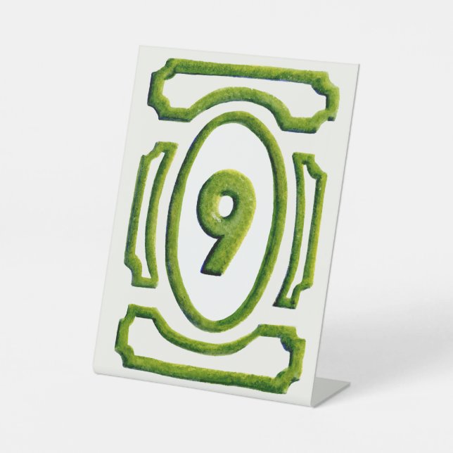 Tabelle 9 sockelschild (Vorderseite)