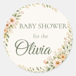 Tabelle: Botanische Babyparty-Mutter-Siegel Runder Aufkleber
