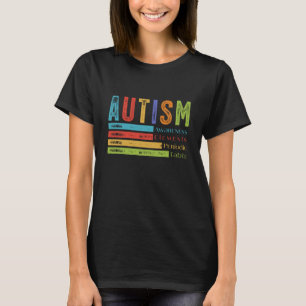 Tabelle der Elemente zur Sensibilisierung für Auti T-Shirt