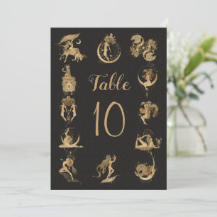 Tabelle der Sternzeichen des Zodiac-Horoskops Einladung