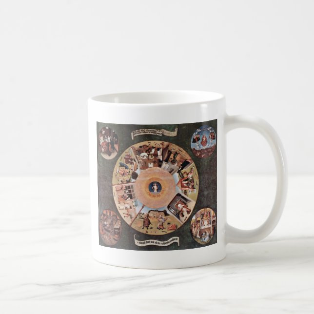 Tabelle der Todsünden., durch Hieronymus Bosch (B Kaffeetasse (Rechts)