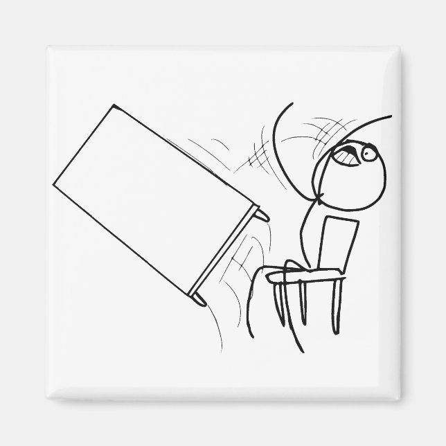 Tabelle Drehe Rage Face Meme Drehend Magnet (Vorne)