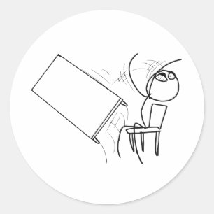 Tabelle Drehe Rage Face Meme Drehend Runder Aufkleber