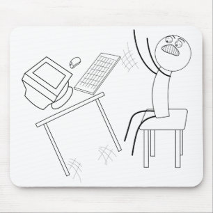 Tabelle Drehe Wut Rage Quit Desk dreh Mad Angry Me Mousepad