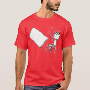 Tabelle drehen das Umdrehen des Raserei-Gesichtes T-Shirt