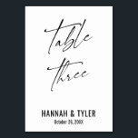 Tabelle Drei der zeitgenössischen eleganten Typogr Tischnummer<br><div class="desc">Kühl, einfach, modern, elegant. Dieses Design ergänzt eine wachsende Sammlung von einzigartigen Stücken, die auffällig und unverwechselbar sind. Verwenden Sie die Vorlagenfelder, um die Platzhalterangaben zu ändern und das Design selbst zu gestalten. Weitere Farben und Stile sind in dieser Sammlung verfügbar. Ich habe einen wunderschönen Schriftart für eine Grafik, die...</div>