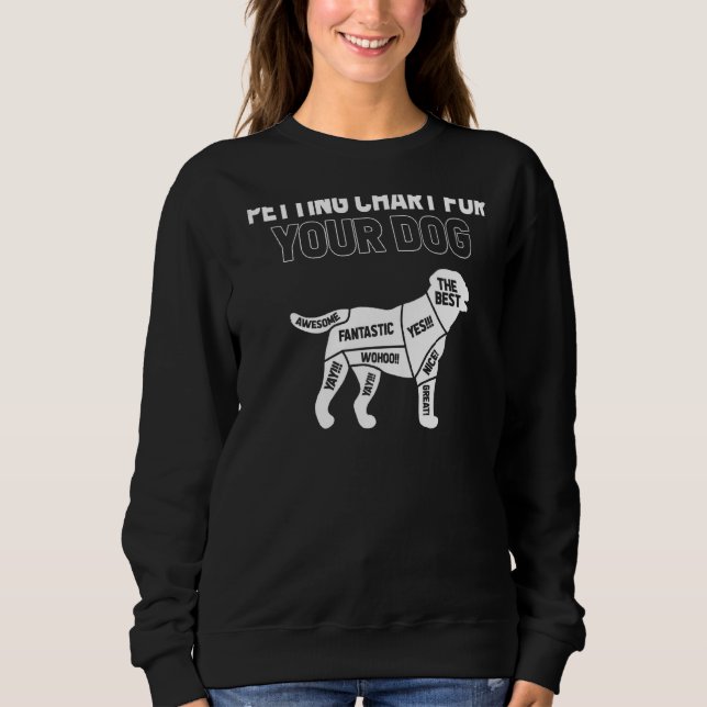 Tabelle für Hunde-Hundebesitzer Sweatshirt (Vorderseite)