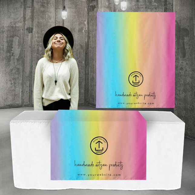 Tabelle für kundenspezifische Firmenlogos Rainbow- Wandteppich (Custom Business Logo Table Runner Banner Rainbow Tapestry)