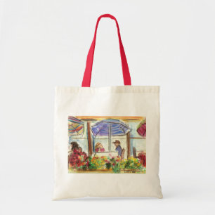 Tabelle für zwei Beutel (Pike Place Market Seattle Tragetasche