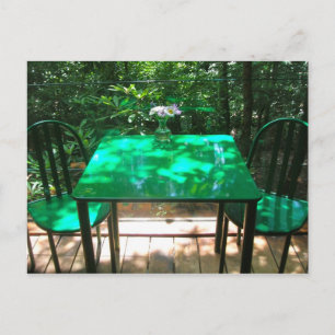 Tabelle in Fallingwater Postkarte