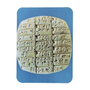 Tabelle mit cuneiform script, c.2400 BC (t Magnet