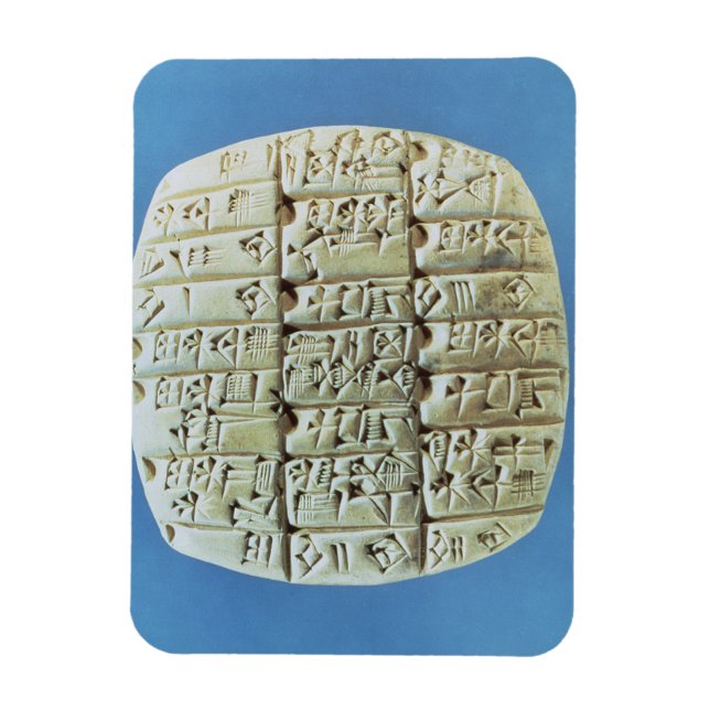 Tabelle mit cuneiform script, c.2400 BC (t Magnet (Vertikal)