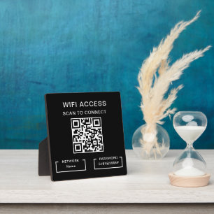 Tabelle mit dem Personalisierten QR-Code für WiFi- Fotoplatte