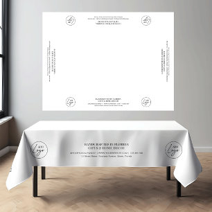 Tabelle mit den Minimalistischen White-Business-Lo Tischdecke
