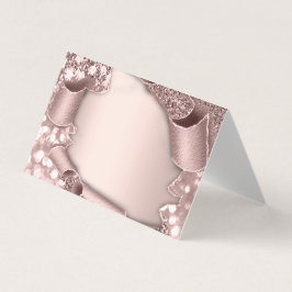 Tabelle Name Tag Rose Glam Glitzer 3D Hochzeitstab